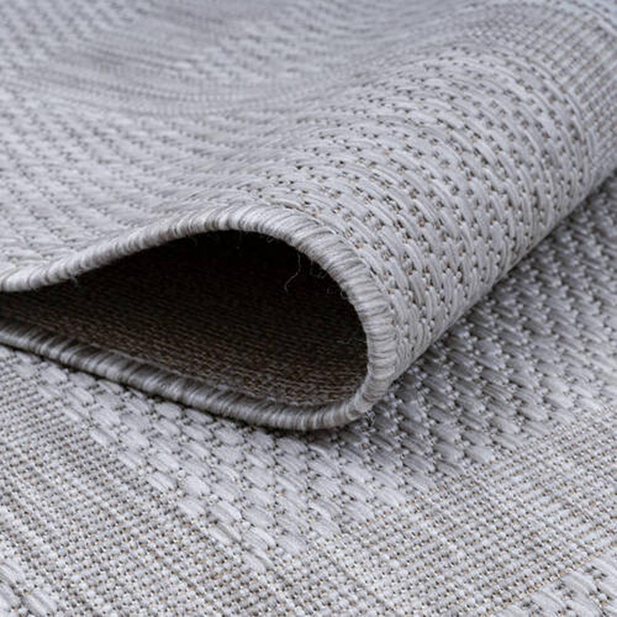 Flachwebeteppich Relax Silberfarben Ø ca. 120cm - Silberfarben, Basics, Textil (120/120cm) - Novel