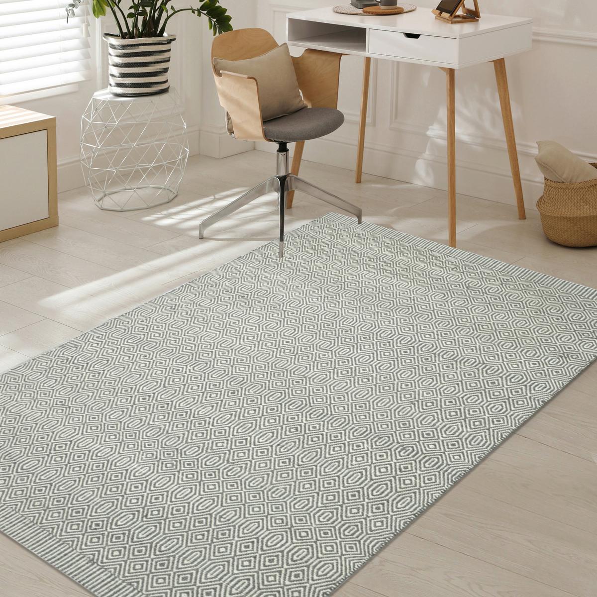 Wollteppich Kiana Grau ca. 160x230cm - Grau, Basics, Textil (160/230cm)