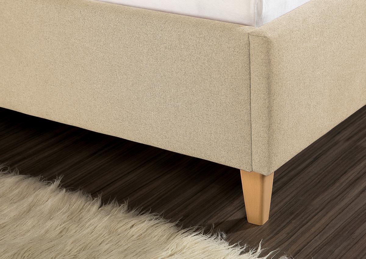 Polsterbett Sierro Beige ca. 160x200 cm - Beige/Naturfarben, MODERN, Holz/Textil (160/200cm) - Livetastic