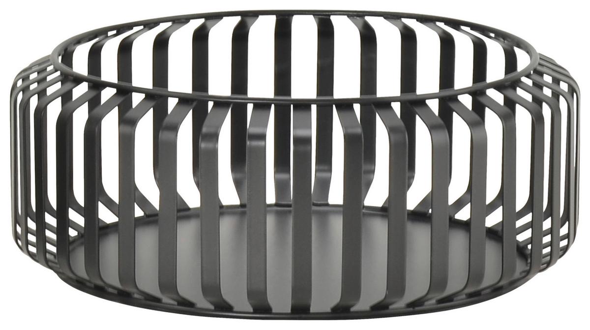 Dísztál Jana - fekete, Modern, fém (21/8cm) - Mömax