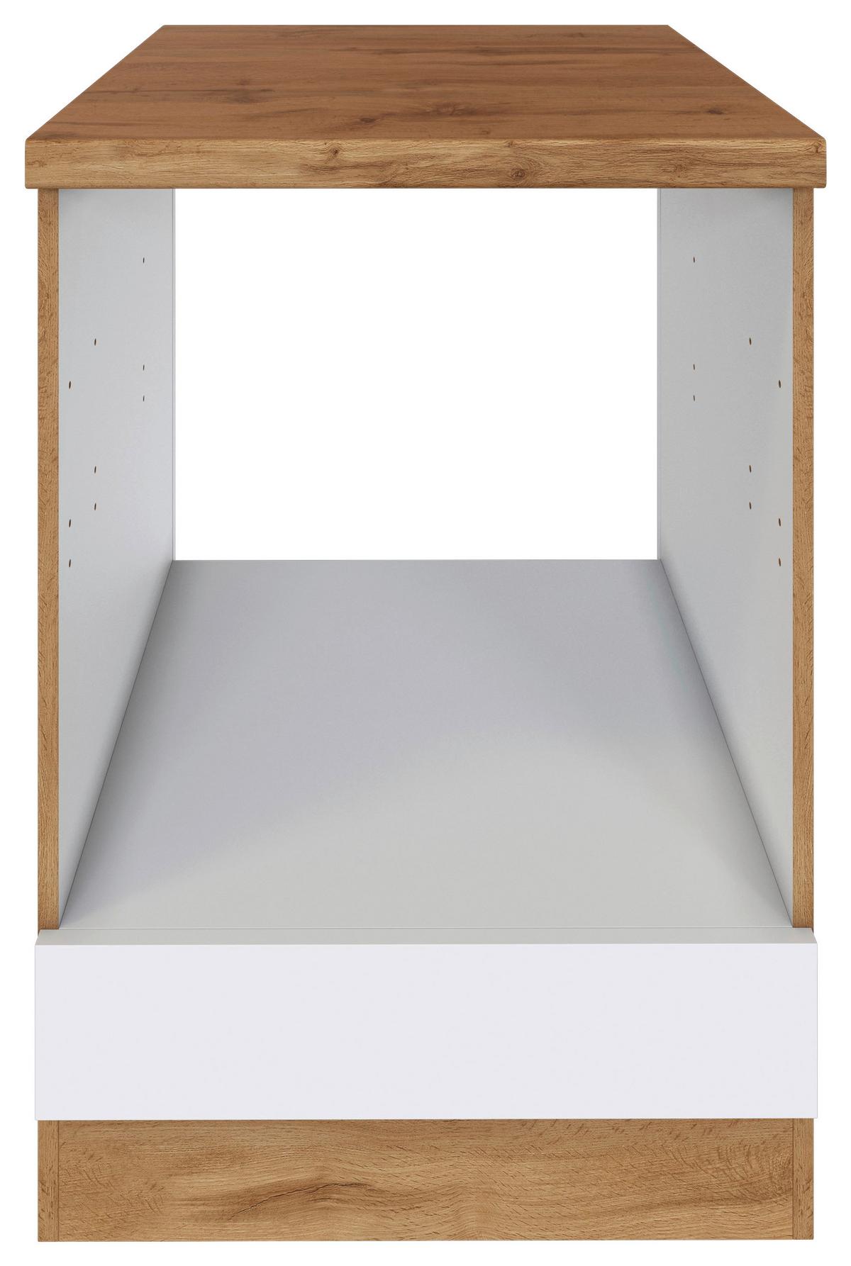 Herdumbauschrank Florenz ca. 60 cm Weiß mit Arbeitsplatte - Eiche Wotan/Weiß, Design, Holzwerkstoff (60/86/60cm) - Held