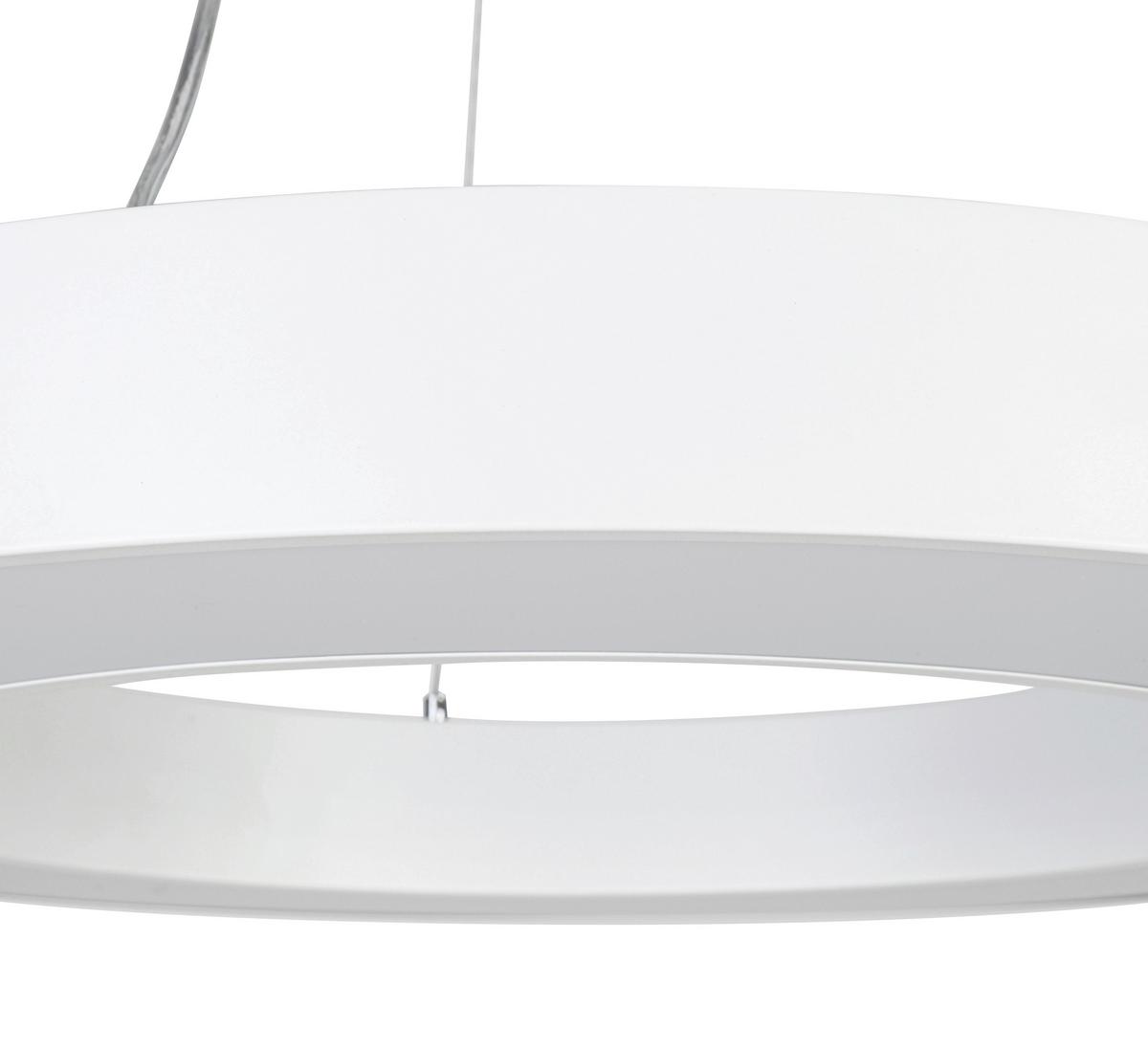 Lampă suspendată cu LED Sandl - alb/culoare crom, Modern, plastic/metal (60/120cm) - Mömax