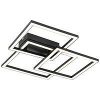 LED Mennyezeti Lámpa Timre - fekete, Modern, műanyag/fém (45,3/43,5/7,3cm) - Mömax