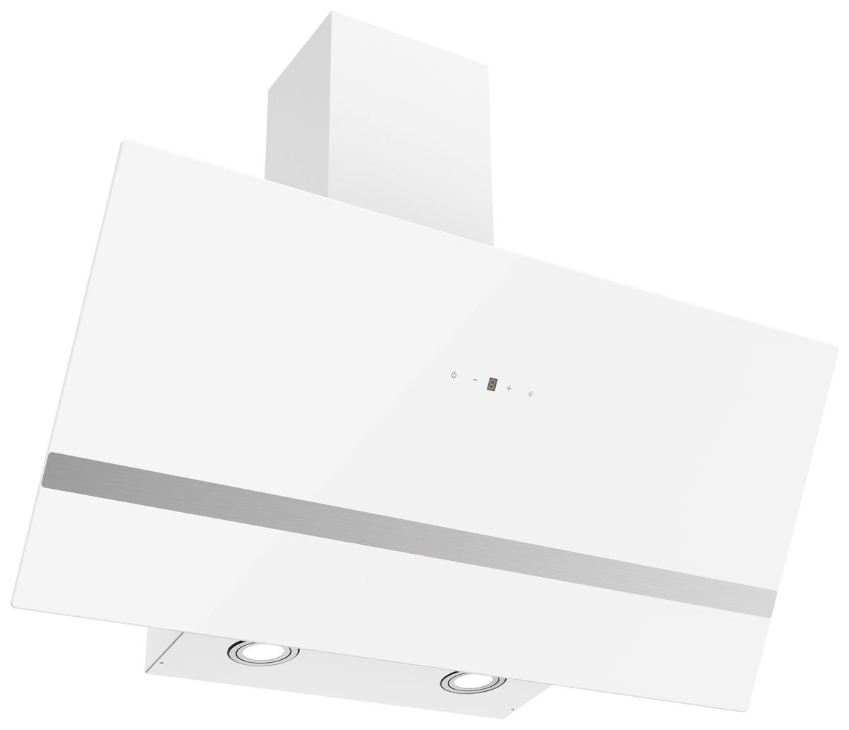 Dunstabzugshaube Respekta Weiß - Weiß, Trend, Glas/Metall (79,5/74,5–109,5/38,3cm) - Respekta