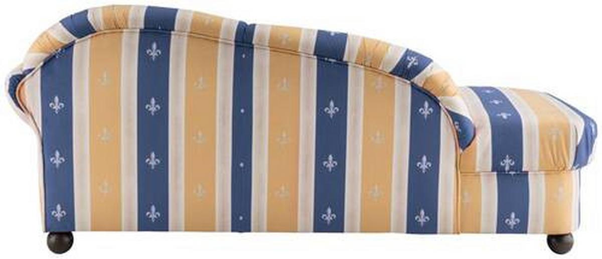 Ottomane Torello Blau Mikrofaser - Blau/Wengefarben, KONVENTIONELL, Holz/Textil (190/84/86cm) - Livetastic