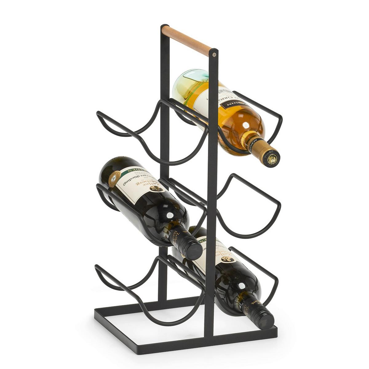 Weinregal Schwarz - Schwarz, Basics, Metall (23/20/46cm) - Zeller Present