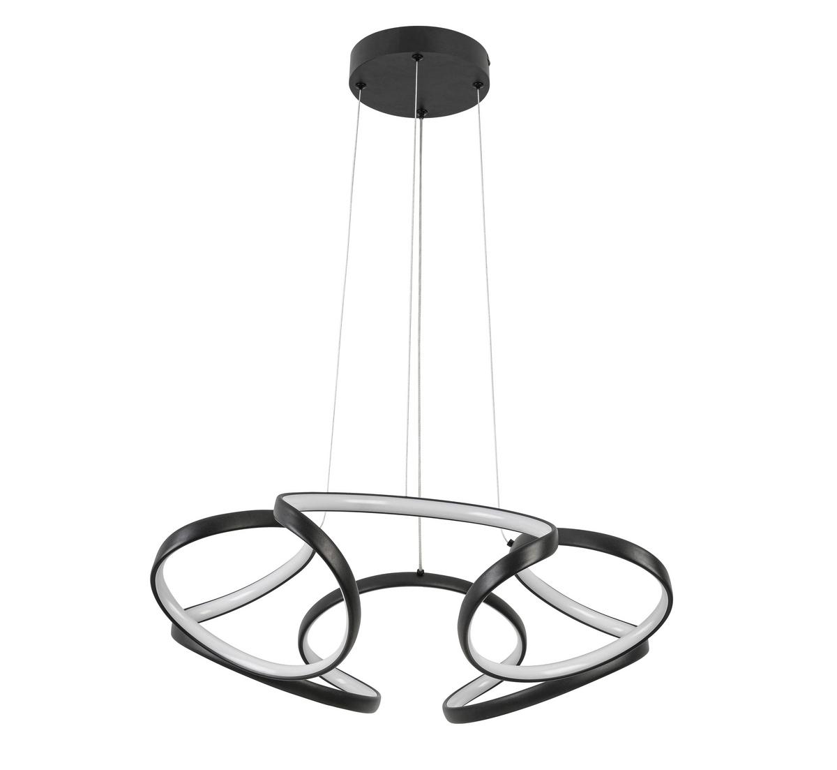 LAMPA WISZĄCA LED ELIO *SBN*SH* - czarny, Design, tworzywo sztuczne/metal (60/120cm) - Novel