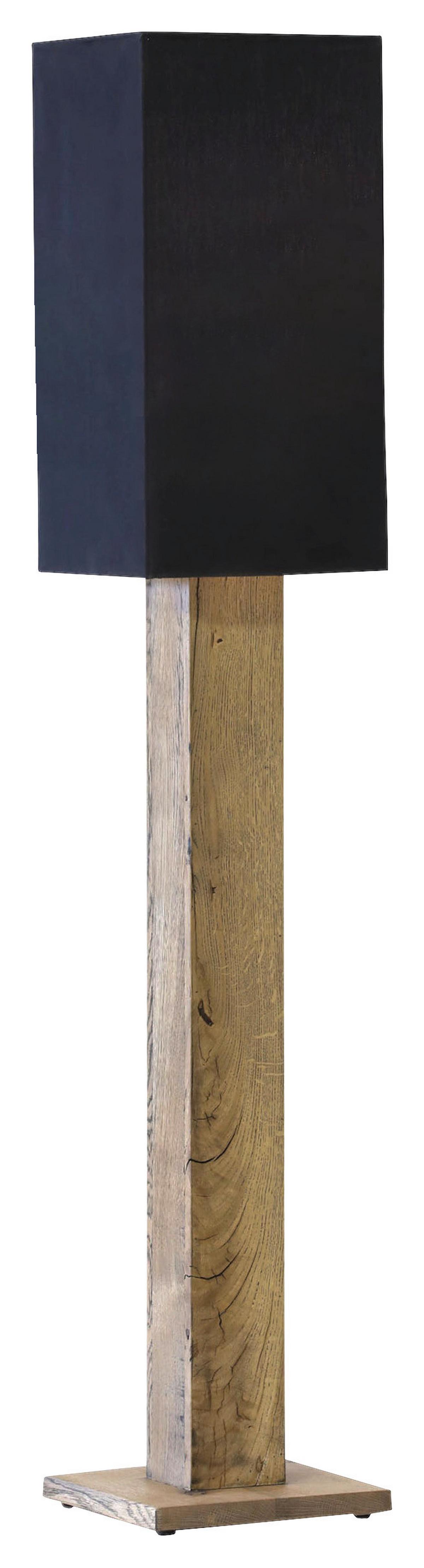 LAMPA STOJĄCA BAXTER - kolor naturalny/czarny, Design, tkanina/drewno (30/166/30cm)