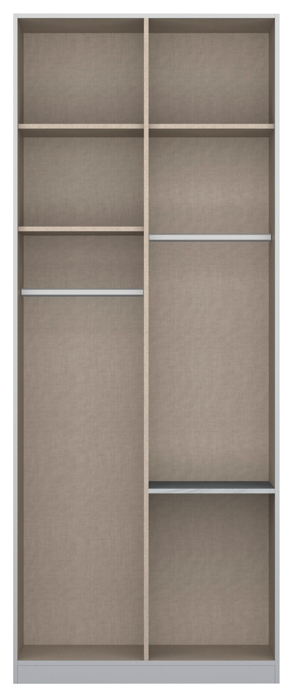 DULAP USI ROTATIVE ALABAMA - alb, Modern, material pe bază de lemn (91/229/54cm) - Modern Living