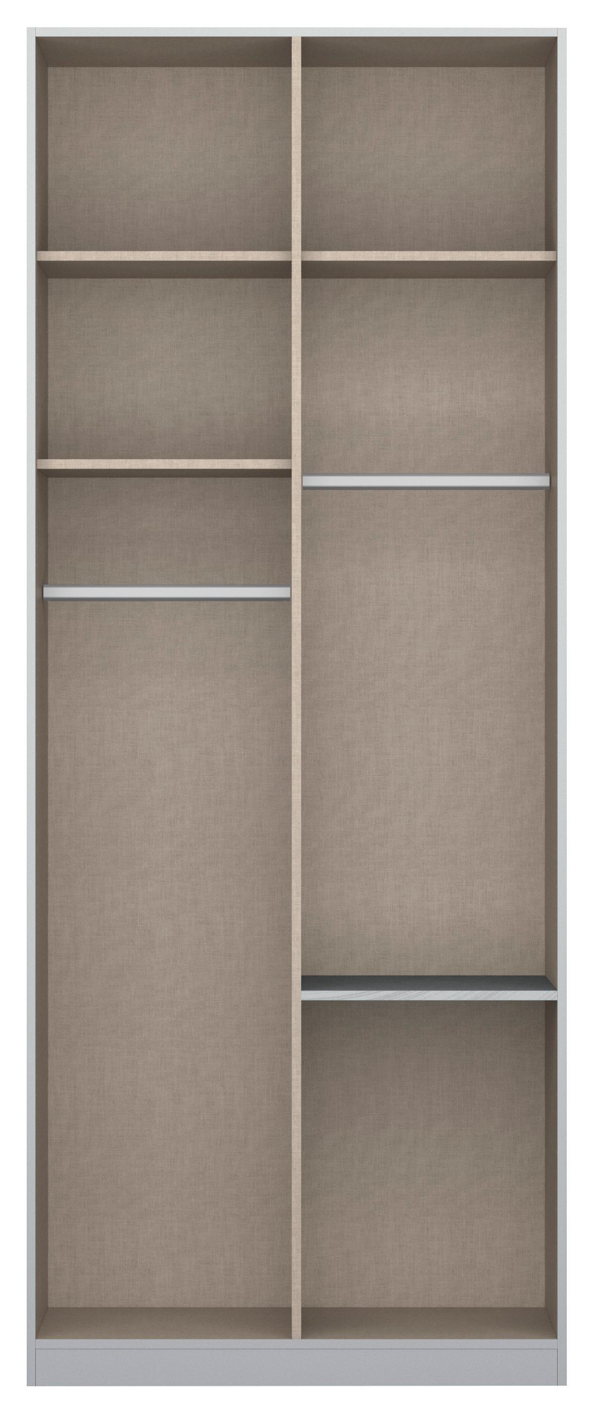 DULAP USI ROTATIVE ALABAMA - alb, Modern, material pe bază de lemn (91/229/54cm) - Modern Living
