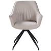STOL MED ARMSTÖD NOVA - beige/svart, Modern, metall/textil (64/85/62cm) - Mömax
