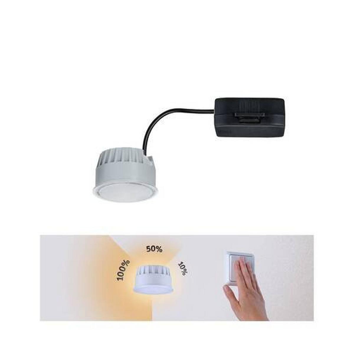 LED-Deckenleuchte Coin in Weiß max. 6 Watt - Basics, Kunststoff (5cm) - Paulmann