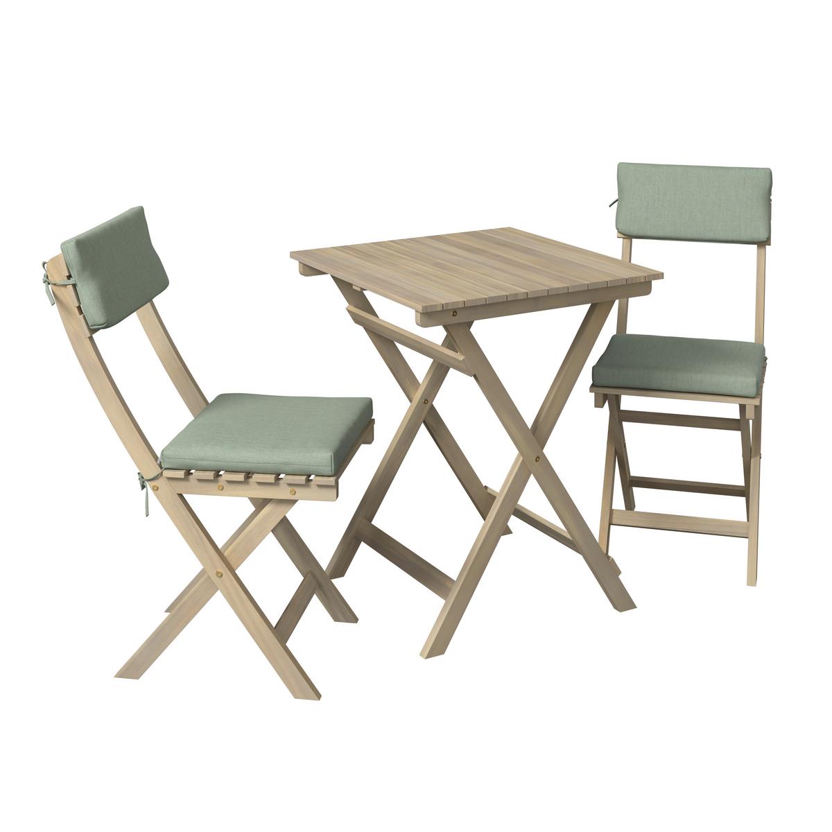 Set de mobilier pentru balcon Greeni - culoare lemn acacia/gri, Natur, lemn/textil - Best Price