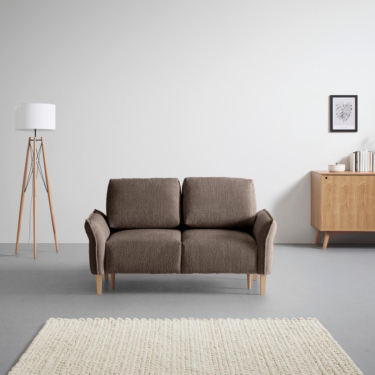 CANAPEA CU 2 LOCURI CUSTOM - crem/maro închis, Modern, textil (150/85/92cm) - Mömax