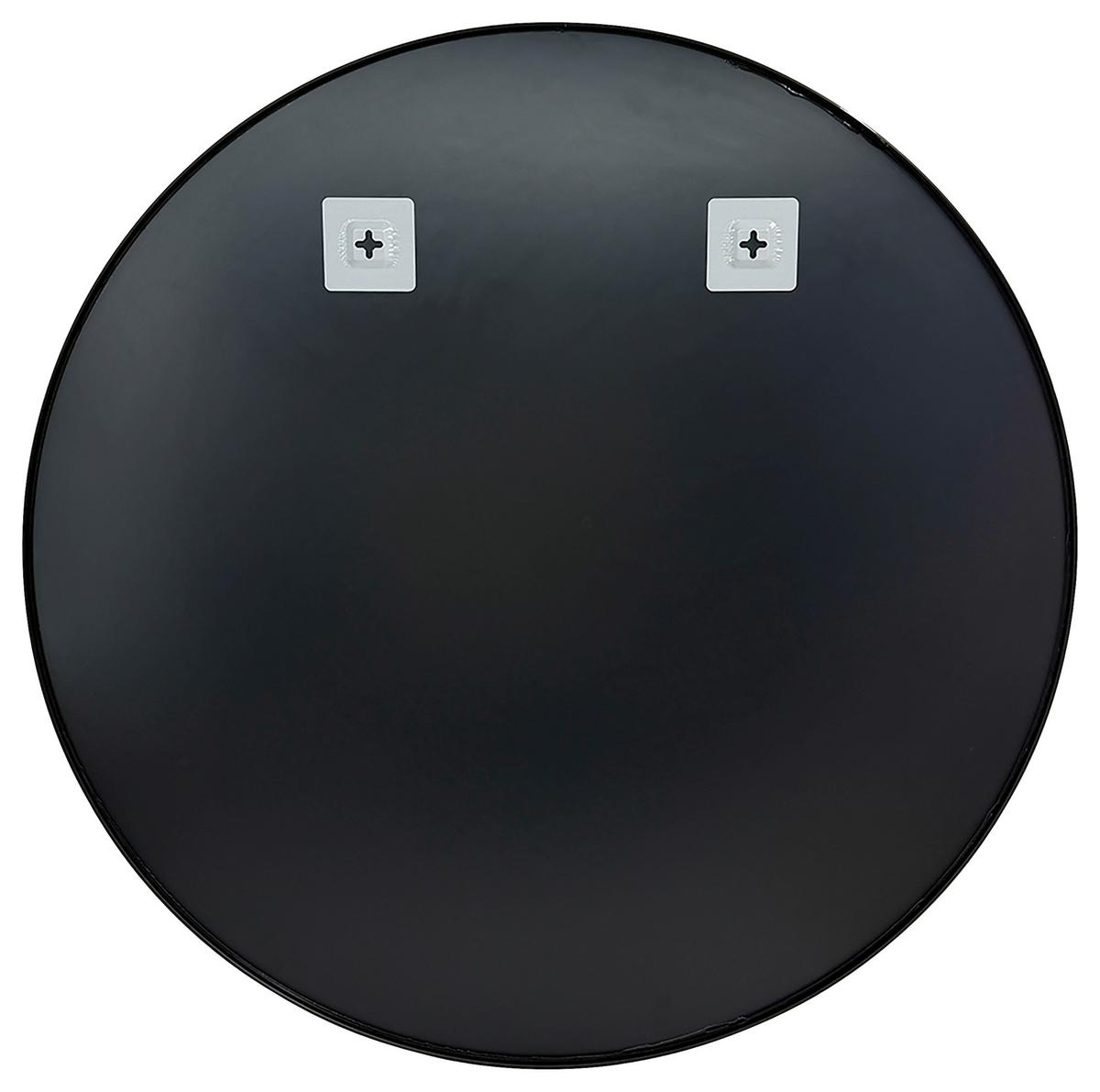 Ogledalo Alva - crna, Moderno, staklo/metal (80/80/1,5cm) - Modern Living