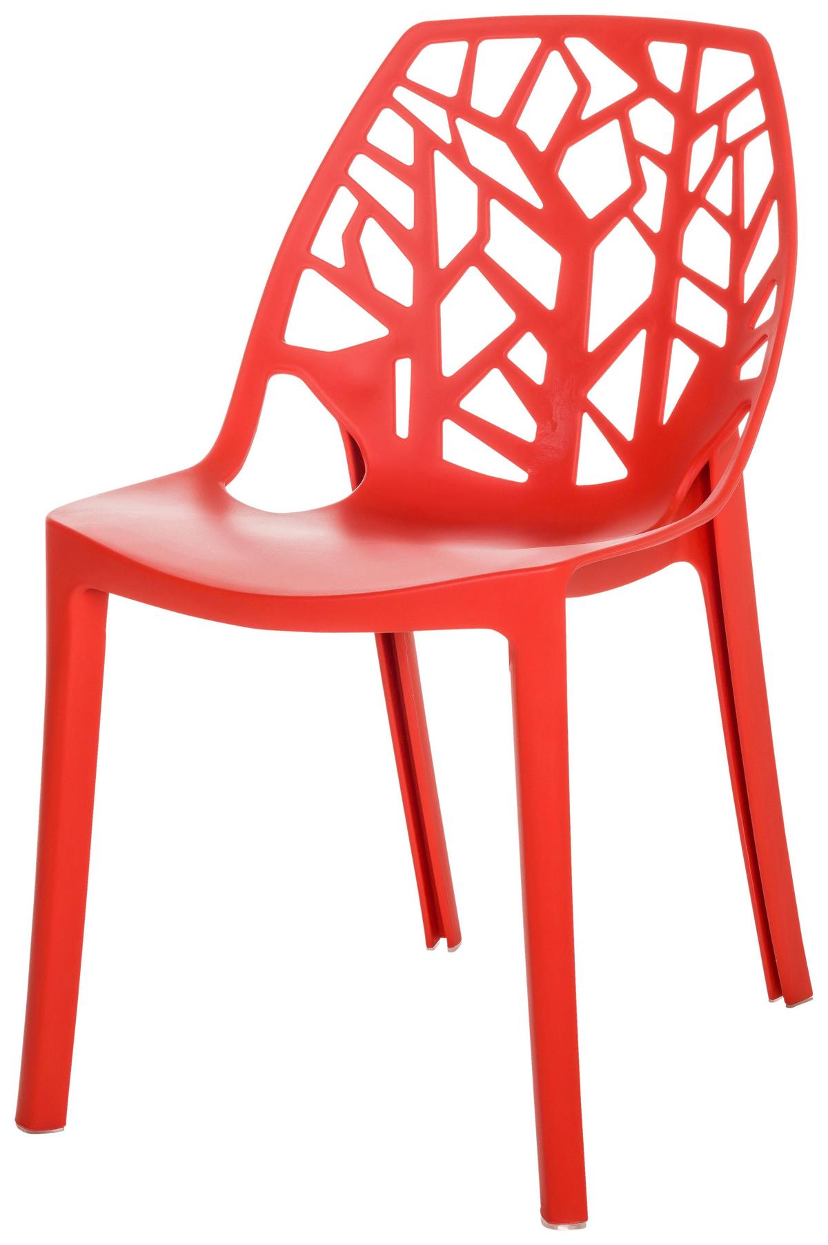 Stol Artifo Tri, Rdeča - rdeča, Basics, umetna masa (47/80/56cm) - MID.YOU