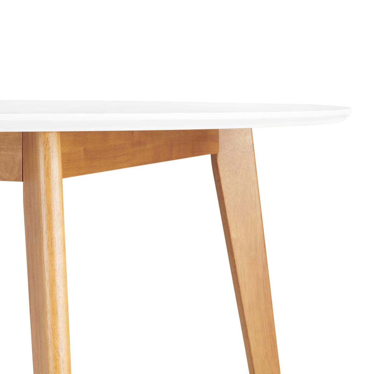 STÓŁ DO JADALNI ASTRID -PO- - biały, Design, materiał drewnopochodny/drewno (105/105/76cm) - Livetastic