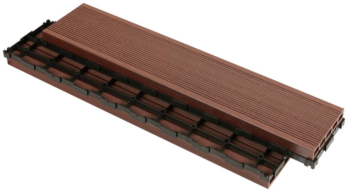 DESKA TARASOWA RT-004 BROWN - brązowy, Basics, tworzywo sztuczne (59,2/13,4/3,3cm) - Ambia Garden