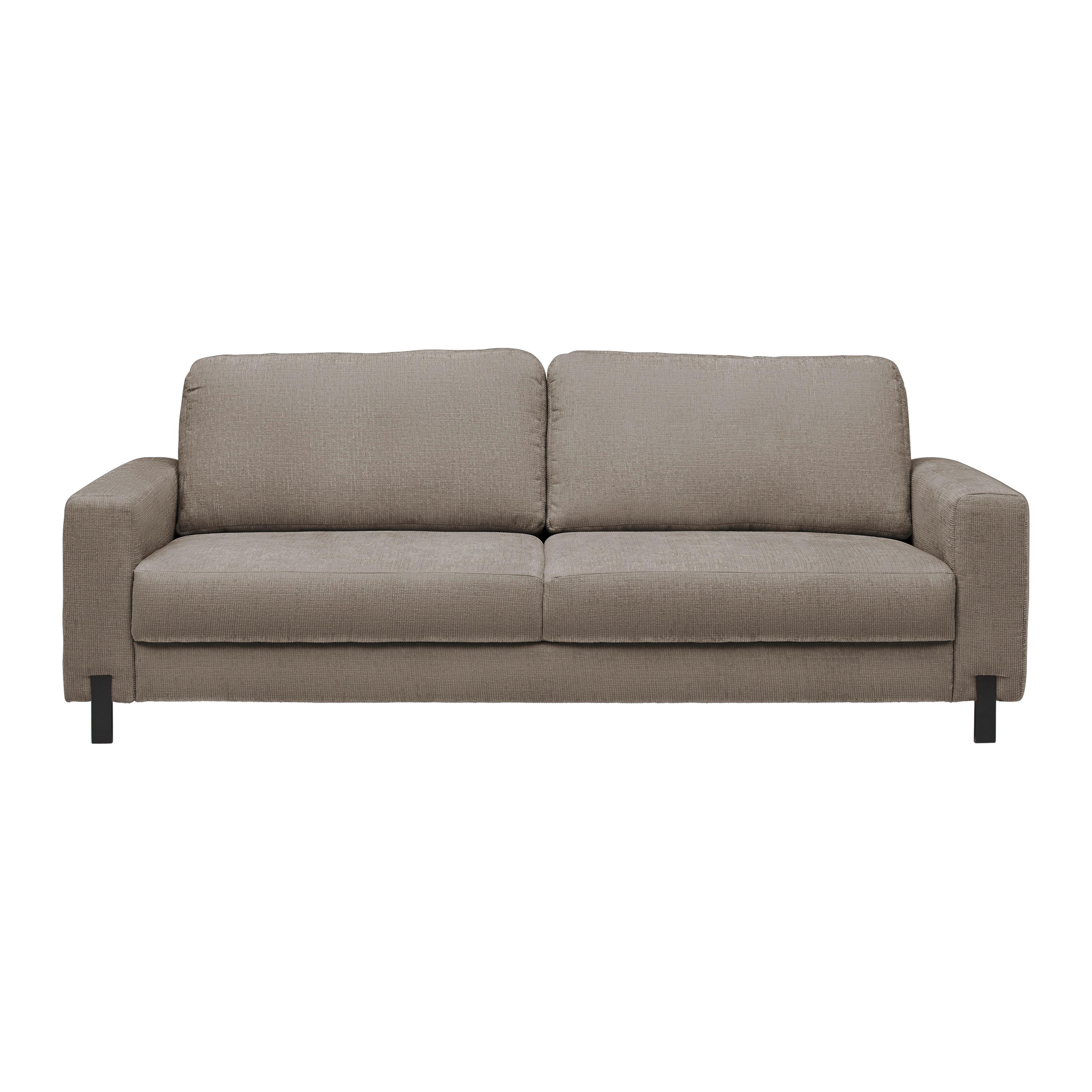 3-Sitzer-Sofa Piega Hellgrau - Hellgrau/Schwarz, MODERN, Textil/Metall (230/66-87/96cm) - Mömax