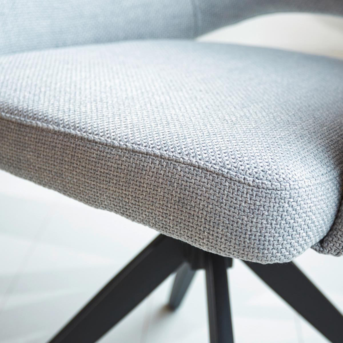 Stuhl Asher Grau - Schwarz/Grau, MODERN, Textil/Metall (54,5/85/61,5cm) - MID.YOU