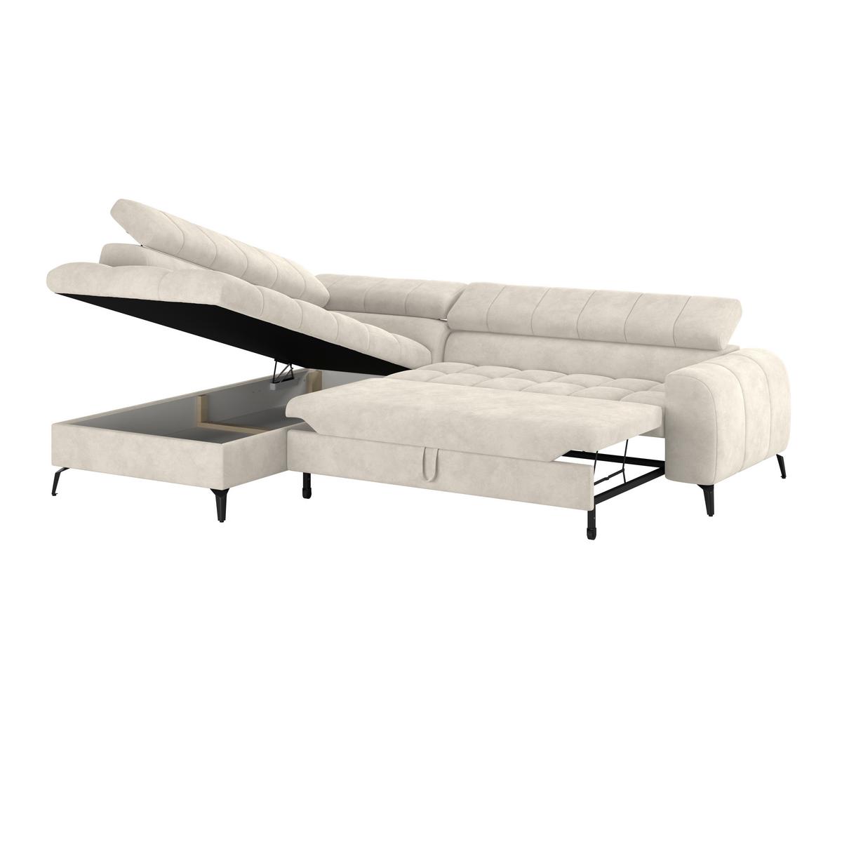 Kutna Garnitura Volf - crna/krem, Trend, tekstil/metal (203/261cm)