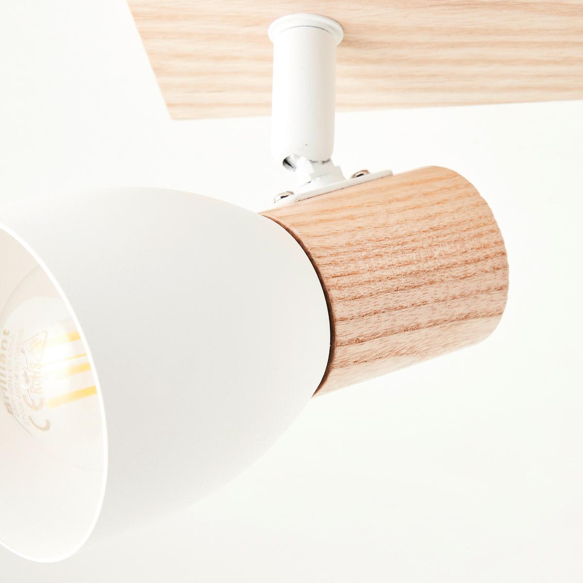 Strahler Daintree Naturfarben/Weiß max. 28 W - Naturfarben/Weiß, Basics, Holz/Metall (52/7cm) - Brilliant