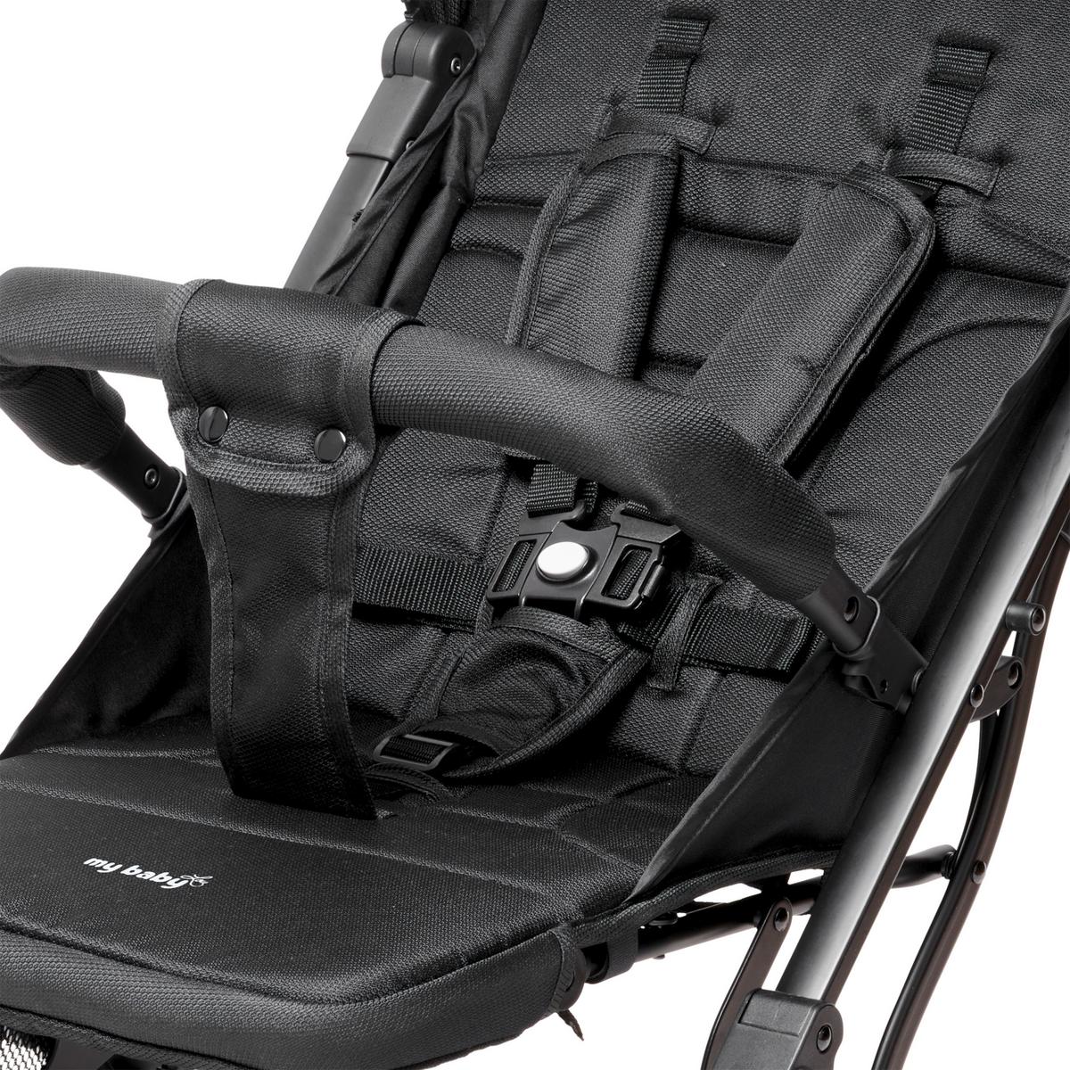 WÓZEK SPACEROWY DUBAI - czarny, Basics, metal/tkanina (70/51/103cm) - My Baby Lou