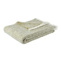 Kuscheldecke Chevron Grün/Weiß ca. 130x170cm - Weiß/Grün, MODERN, Textil (130/170cm) - Modern Living