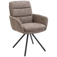 KRZESŁO Z PODŁOKIETNIKAMI SCOTTY 2.0 - czarny/taupe, Design, metal/tkanina (62/89/65cm) - Cantus