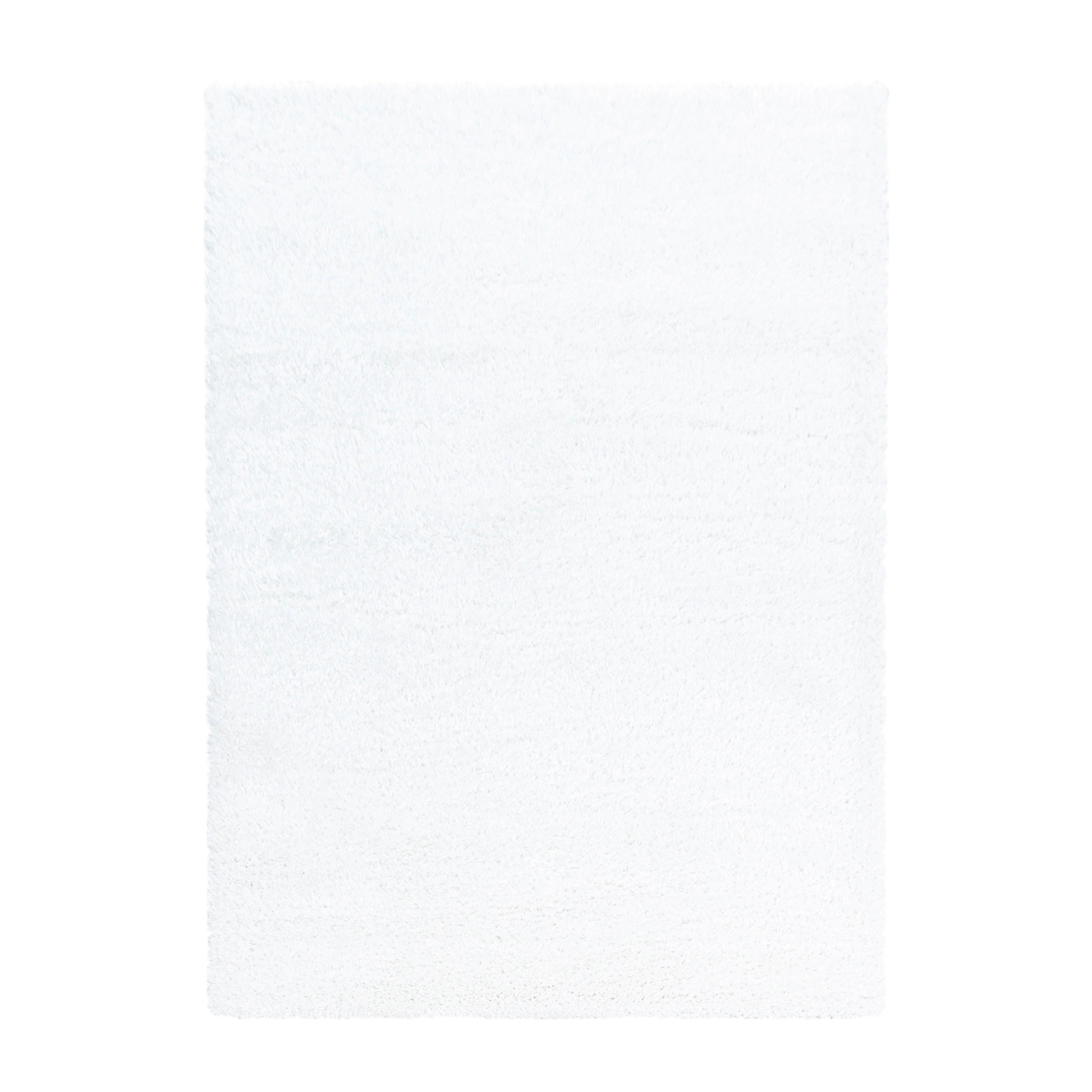 Hochflorteppich Brilliant Weiß ca. 200x290cm - Weiß, Basics, Textil (200/290cm)