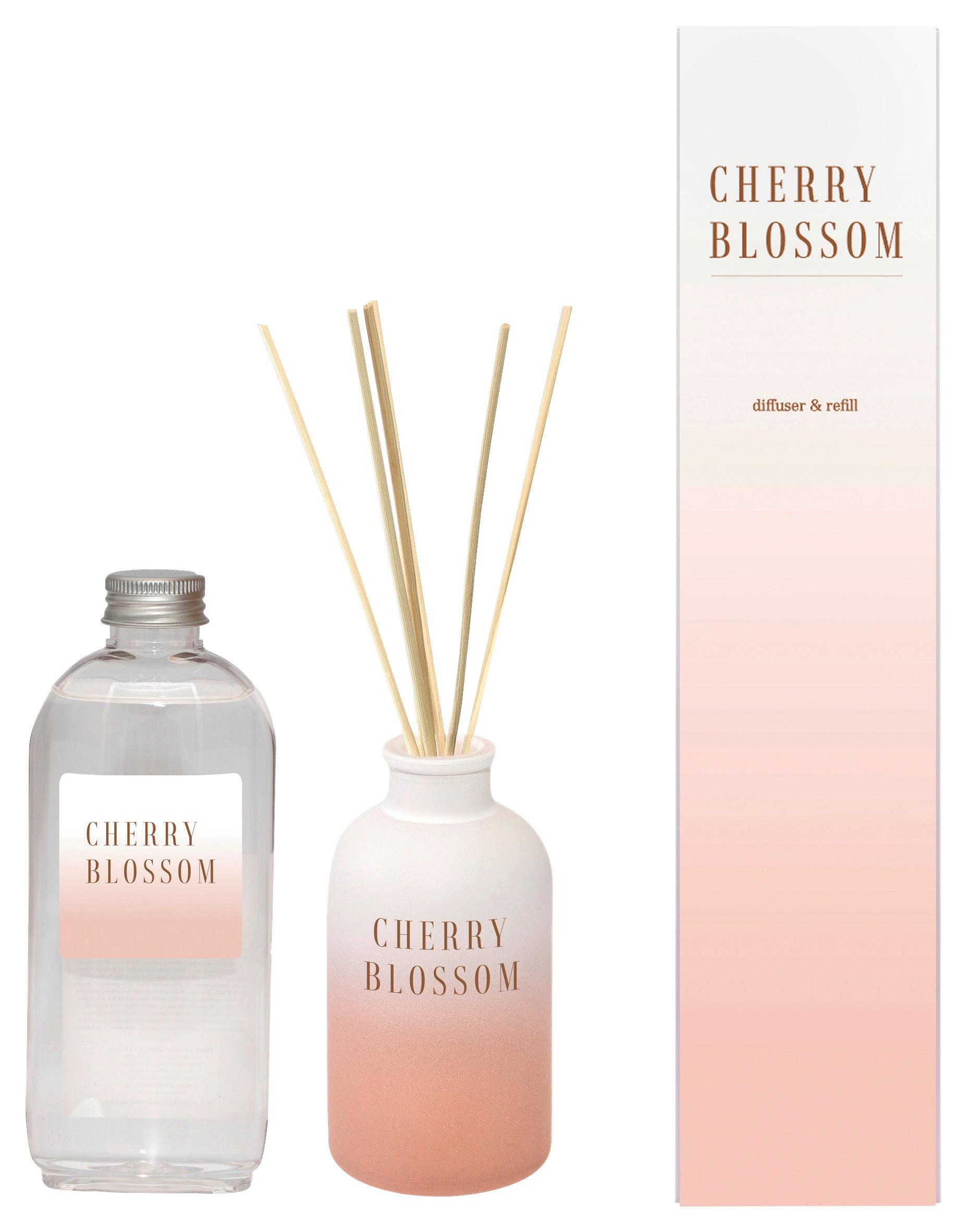Diffuser Essential in Rosa ca. 200ml - Rosa, Glas/Wellpappe (5,5/10,5cm) - Premium Living