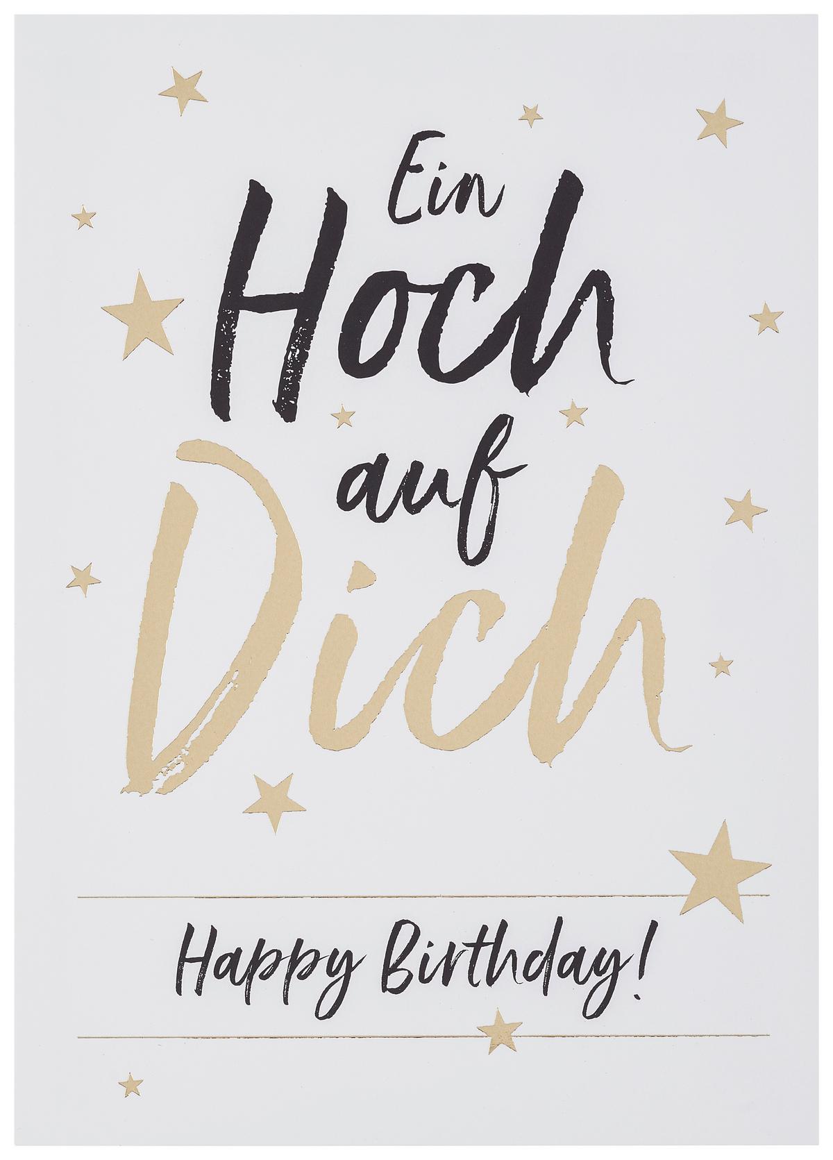 POSTKARTE GOLD - Goldfarben/Schwarz, MODERN, Papier (10,5/14,8cm)