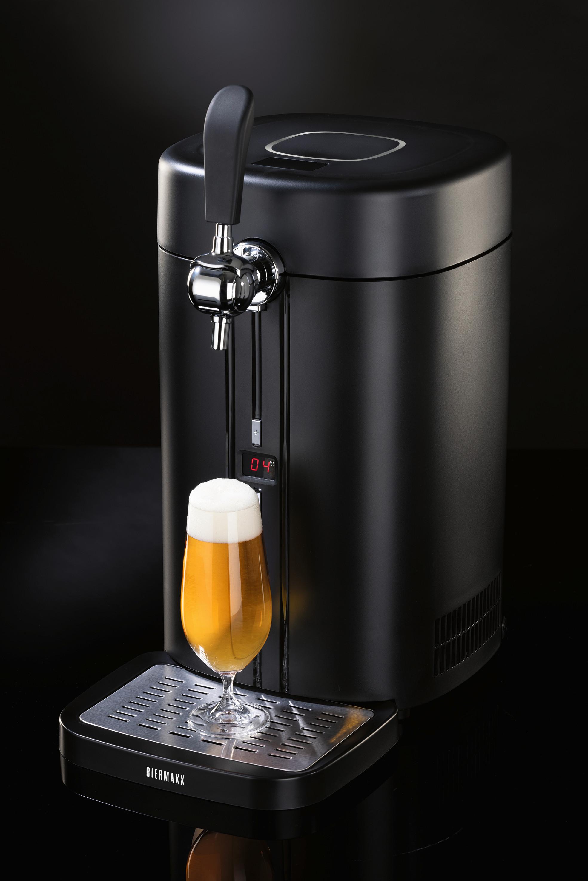 MASZYNA DO NALEWANIA PIWA BIER MAXX - kolor srebrny/czarny, Basics, tworzywo sztuczne (26,4/41/52,6cm)