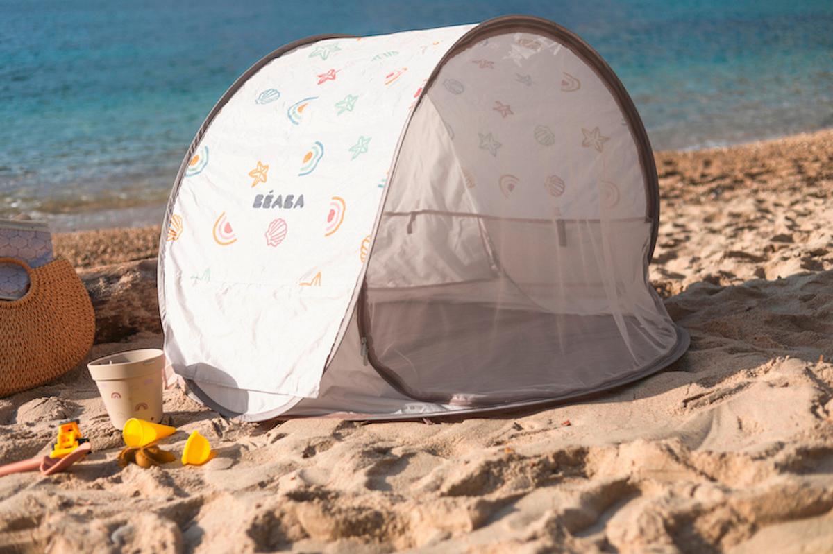WYSPA SŁONECZNA UV-ZELT BREEZY +24M - masa perłowa, Basics, tworzywo sztuczne (118/118/80cm) - Beaba