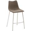 Barhocker My Solo ca. 49x100 cm Schlammfarb. - Schlammfarben/Edelstahlfarben, KONVENTIONELL, Textil/Metall (49/99,5/55cm) - Livetastic