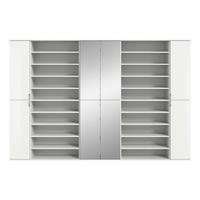 GARDEROBE PROJEKT X - Weiss Hochglanz/Weiss, Design, Holzwerkstoff (281/193/34cm) - Livetastic