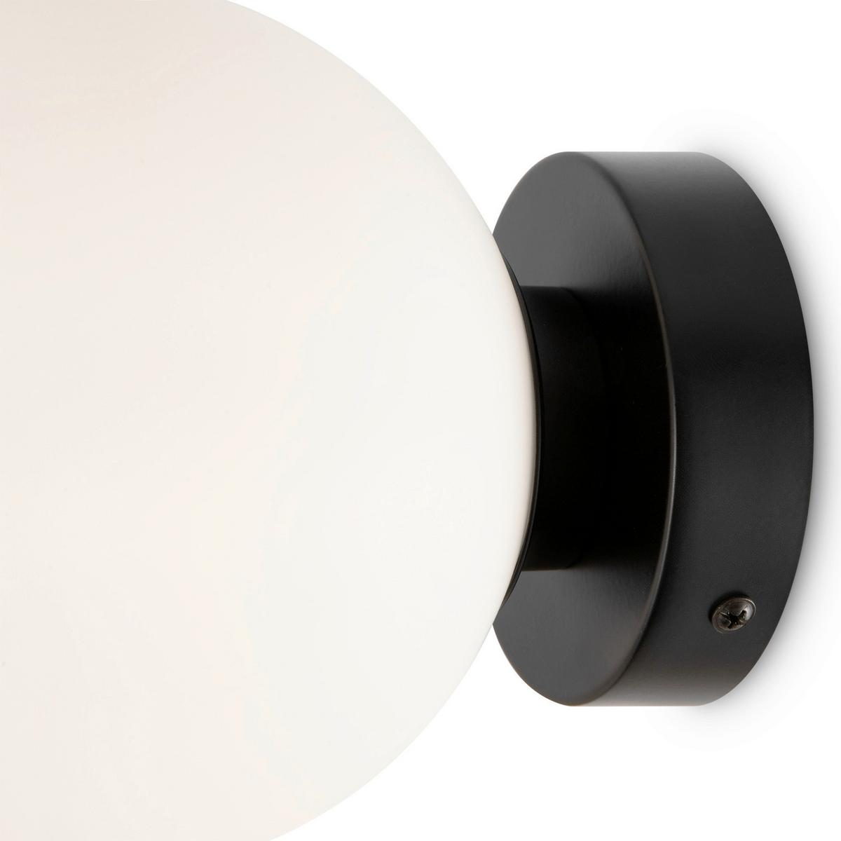 Wandleuchte Basic Form Weiß/Schwarz max. 40 Watt - Schwarz/Weiß, Trend, Glas/Metall (15/18cm) - MAYTONI