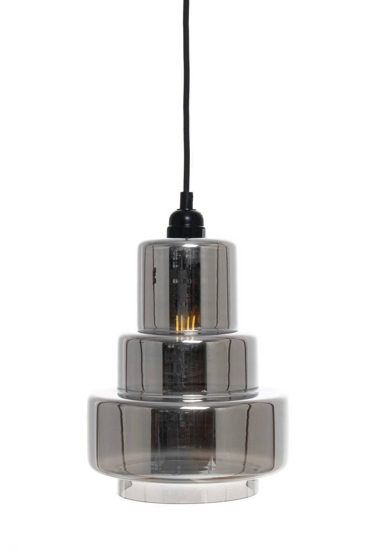 Hängeleuchte Hängelampe Evy 125 - Silberfarben, Trend, Glas (20/29/20cm) - Kayoom