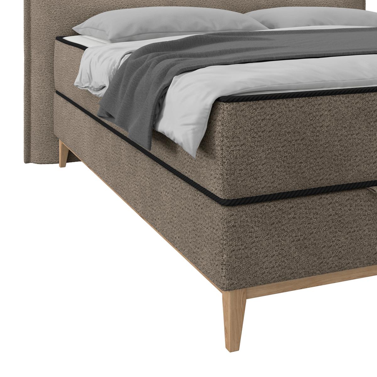Pat box SMILE - taupe, Konventionell, lemn/metal (180/200cm) - Premium Living