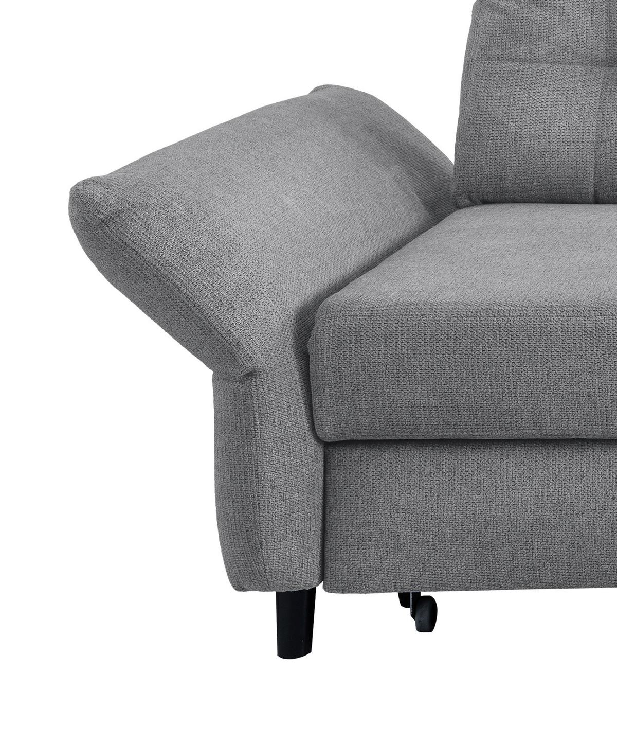 Wohnlandschaft Brizzini Silberfarben Chenille - Mintgrau/Silberfarben, MODERN, Holz/Textil (250-280/176cm) - Livetastic