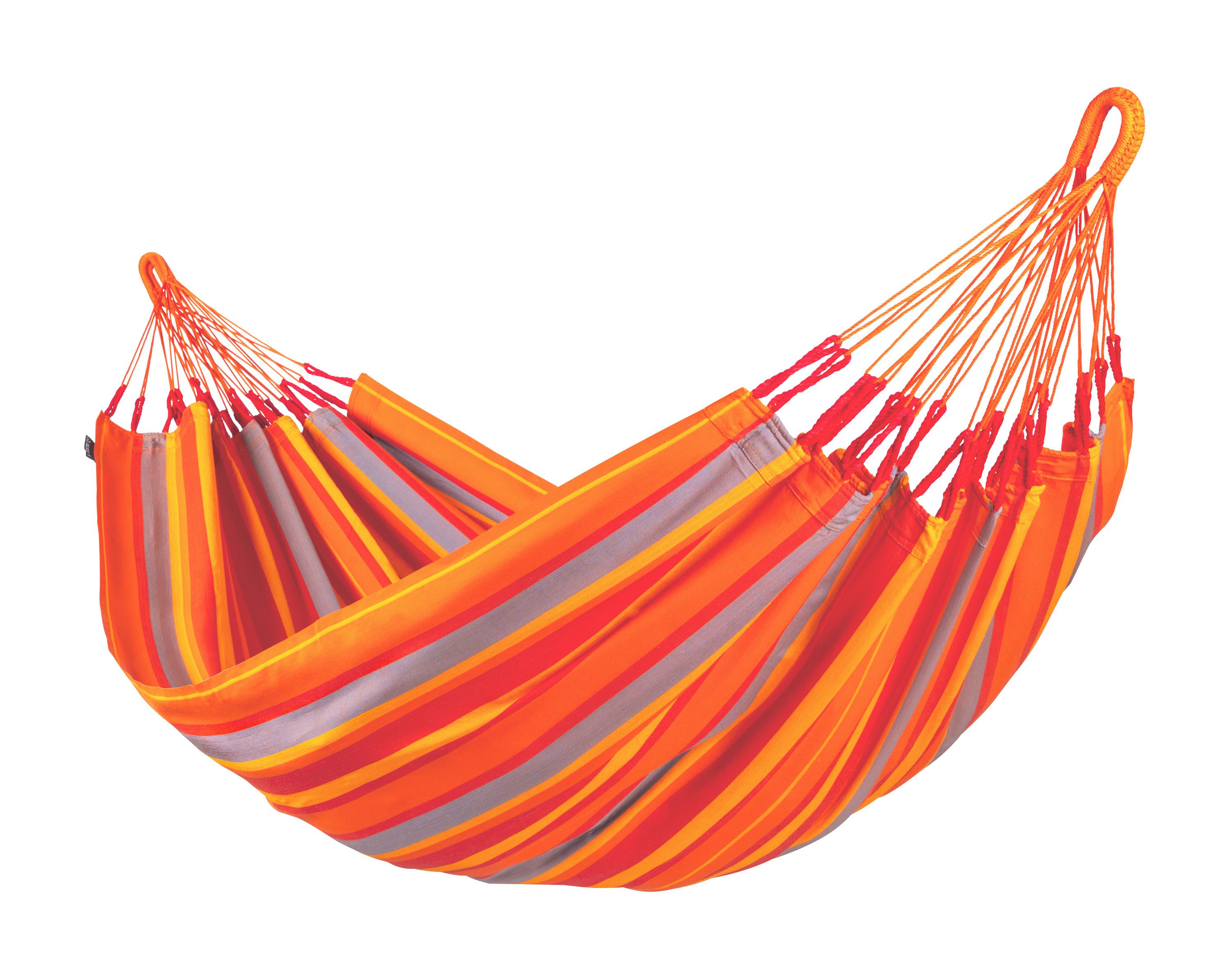 Hängematte Classic Single Hammock Outdoor Orange/Rot - Gelb/Rot, KONVENTIONELL, Textil (140/300cm) - La Siesta