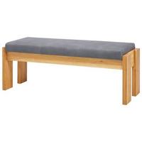 Truhenbank in Eichefarben/Dunkelgrau - Dunkelgrau/Eichefarben, Basics, Holz/Textil (130/45/52cm) - Mömax