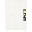 Kleiderschrank Weiß - Weiß, MODERN, Holz (133/195/55cm) - PREMIUM LIVING