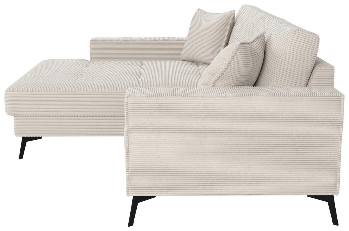 Kutna Garnitura Ted - bež/crna, Trend, tekstil/metal (174/228cm) - Modern Living