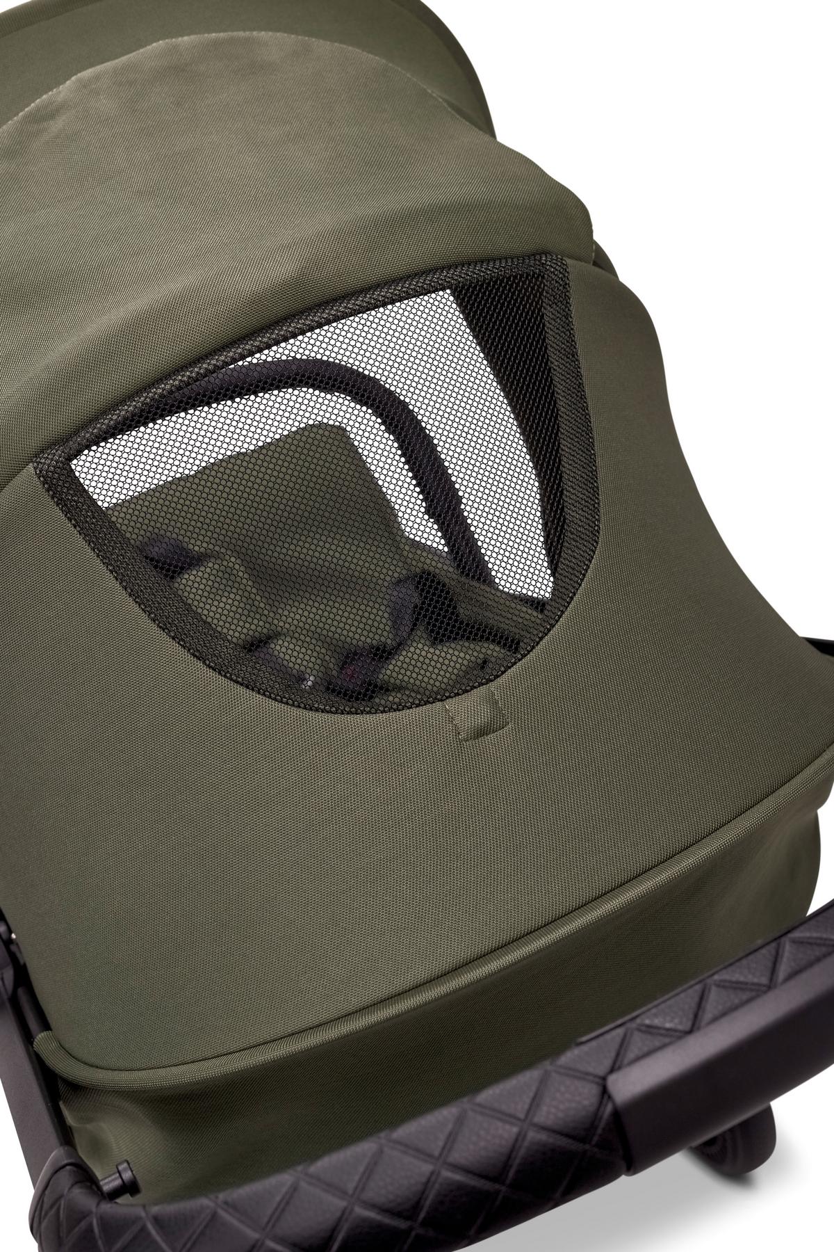 WÓZEK SPACEROWY ZOE+ - oliwkowa zieleń, Basics (80/50/103cm) - Moon