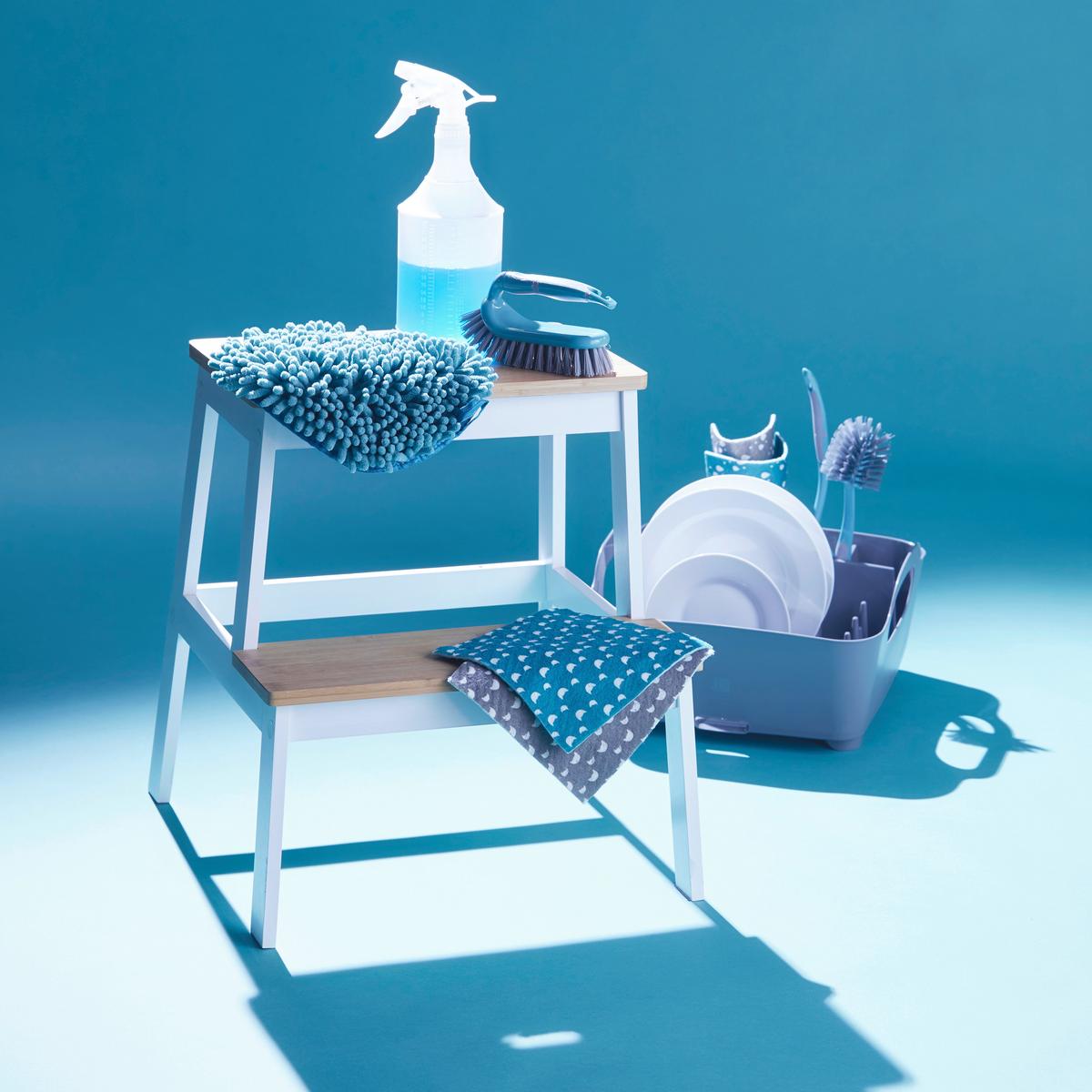 Hocker in Weiss/Naturfarben - Weiss/Naturfarben, Modern, Holz (43/47/43cm) - Mömax