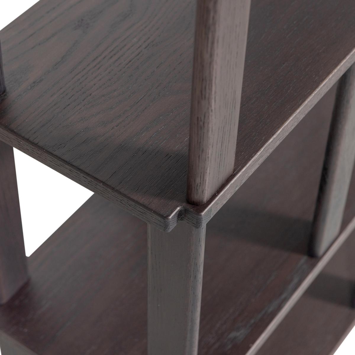 Regal Riss Dunkelbraun B: 90 cm - Dunkelbraun, Design, Holz (90/186/30cm) - Livetastic