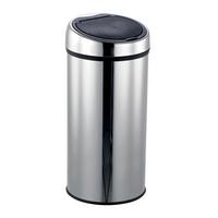 ABFALLEIMER 100930 - Silberfarben/Schwarz, Basics, Metall (35/66/35cm) - Spirella