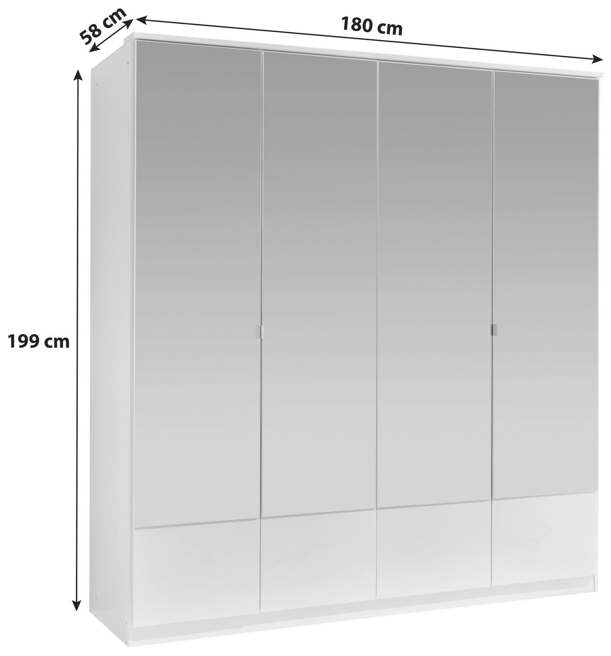Ormar S Klasičnm Vratima Imago - boje hrasta/boje aluminija, Konvencionalno, staklo/drvni materijal (180/199/58cm) - Modern Living