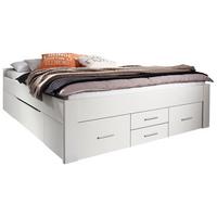 Postelja S Predalom Scala, Bela, 6 Predalov - bela, Moderno, leseni material (180/200cm) - Rauch Möbel